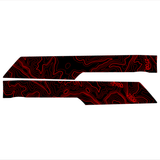 Topo Rear Interior Upper Door Card Insert Overlays (Printed Series) - 2021+ Bronco 4 Door