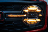Topo Shortie Style Light Bar Overlays (Printed Series) - 2021+ Bronco (Standard Headlights)