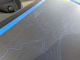 Stealth Black Arches National Park Topographic Map Hood Overlay (Printed Series) - 2021+ Bronco