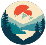 Vintage Mountain Landscape Spare Tire Cover