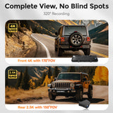 Wolfbox G900 Tri Pro Bumper Dash Cam