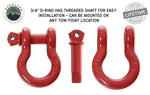 Recovery Shackle 3/4 Inch 4.75 Ton Steel Gloss Red Overland Vehicle Systems