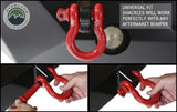 Recovery Shackle 3/4 Inch 4.75 Ton Steel Gloss Red Overland Vehicle Systems