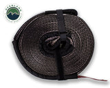 Tow Strap 20,000 lb 2 Inch x 30 Foot Gray With Black Ends & Storage Bag Overland Vehicle Systems