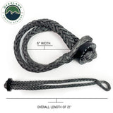 22 Inch Soft Shackle 5/8 Inch Diameter Soft Shackle Recovery 44,500 lbs With 2.5 Inch Steel Collar and Storage Bag Overland Vehicle Systems
