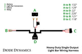 Heavy Duty Single Output Light Bar Wiring Harness Diode Dynamics