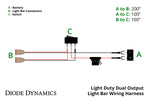 Light Duty Dual Output Light Bar Wiring Harness Diode Dynamics