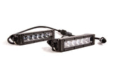 6 Inch LED Light Bar Single Row Straight SS6 White Driving Light Bar Pair Diode Dynamics