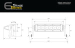 6 Inch LED Light Bar Single Row Straight SS6 Amber Wide Light Bar Pair Diode Dynamics