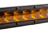 12 Inch LED Light Bar  Single Row Straight Amber Wide Each Stage Series Diode Dynamics