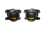 Elite Series Fog Lamps for 2020-2022 Jeep JT Gladiator Overland/Rubicon w/ Plastic Bumper Pair Yellow 3000K Diode Dynamics