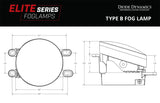 Elite Series Fog Lamps for 2014-2022 Toyota 4Runner Pair Cool White 6000K Diode Dynamics