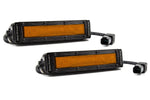 6 Inch LED Light Bar Amber Flood Stealth Pair Diode Dynamics