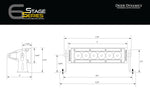 6 Inch LED Light Bar Amber Flood Stealth Pair Diode Dynamics