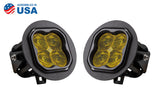 Stage Series 3 Inch Type FT SS3 Fog Light Kit 1,300 Lumens Yellow SAE Fog Diode Dynamics