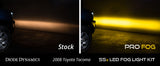 SS3 LED Fog Light Kit for 2005-2011 Toyota Tacoma Yellow SAE/DOT Fog Sport Diode Dynamics