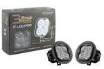 Stage Series 3 Inch Type FT SS3 Fog Light Kit 3,000 Lumens White SAE Driving Diode Dynamics