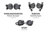 SS3 LED Fog Light Kit for 2020-2021 Jeep Gladiator, Yellow SAE/DOT Fog Sport