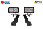 Stage Series 2in LED Ditch Light Kit for 2016-2021 Toyota Tacoma, Sport White Combo