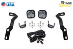 Stage Series 2in LED Ditch Light Kit for 2016-2021 Toyota Tacoma, Sport White Combo