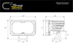 Stage Series 2 Inch LED Pod, Sport Yellow Fog Standard ABL Each