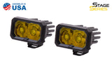 Stage Series 2 Inch LED Pod, Sport Yellow Spot Standard ABL Pair