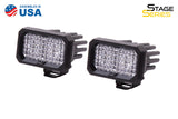 Stage Series 2 Inch LED Pod, Pro White Flood Standard RBL Pair