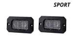 Stage Series 2 Inch LED Pod, Sport White Flood Flush WBL Pair