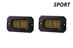 Stage Series 2 Inch LED Pod, Sport Yellow Flood Flush ABL Pair