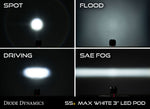 SS3 LED Pod Max White Driving Standard Pair Diode Dynamics