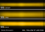 SS3 LED Pod Max Yellow SAE Fog Standard Pair Diode Dynamics