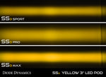 SS3 LED Pod Max Yellow SAE Fog Angled Pair Diode Dynamics