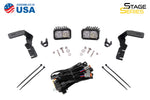 Stage Series 2in LED Ditch Light Kit for 2019-2021 Ford Ranger, Pro Yellow Combo