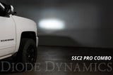 SS3 LED Ditch Light Kit for 2014-2019 Silverado/Sierra, Pro White Combo Diode Dynamics