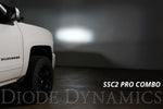 SS3 LED Ditch Light Kit for 2014-2019 Silverado/Sierra, Pro Yellow Combo Diode Dynamics