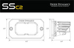 Stage Series 2in LED Pod Pro Yellow Combo Flush ABL Pair Diode Dynamics