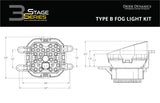 SS3 LED Fog Light Kit for 2006-2012 Toyota RAV4 Yellow SAE/DOT Fog Sport w/ Backlight Diode Dynamics