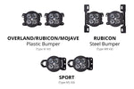 SS3 LED Fog Light Kit for 2020-2021 Jeep Gladiator White SAE/DOT Driving Sport w/ Backlight Type M Bracket Kit Diode Dynamics