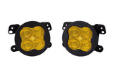 SS3 LED Fog Light Kit for 2020-2021 Jeep Gladiator Yellow SAE/DOT Fog Pro w/ Backlight Type M Bracket Kit Diode Dynamics