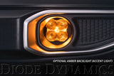 SS3 LED Fog Light Kit for 2020-2021 Jeep Gladiator White SAE/DOT Fog Max w/ Backlight Type M Bracket Kit Diode Dynamics