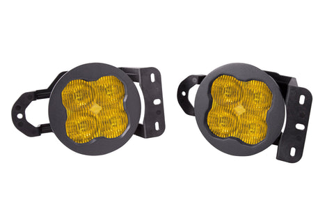 SS3 LED Fog Light Kit for 2020-2021 Jeep Gladiator Yellow SAE/DOT Fog Max w/ Backlight Type MS Bracket Kit Diode Dynamics