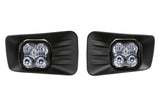 SS3 LED Fog Light Kit for 2007-2013 Chevrolet Avalanche Z71, White SAE/DOT Driving Sport with Backlight Diode Dynamics