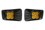 SS3 LED Fog Light Kit for 2007-2013 Chevrolet Avalanche Z71, Yellow SAE/DOT Fog Pro with Backlight Diode Dynamics