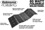 Dobinsons 4x4 80 Watt Folding Solar Panel Kit with MPPT Charging Module