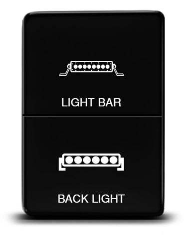 CH4X4 Light Bar with Back Light Small Dual Push Switches for Toyota