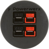 Powerwerx PanelPole2, Panel Mount Housing for Two Powerpole Connectors with a Weather Tight Cover